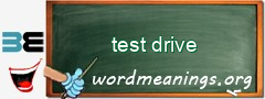 WordMeaning blackboard for test drive